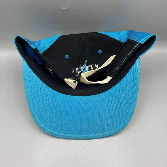 Air Jordan 5 Panel Hat Men White Blue Embroidered Jumpman Strap Back Cap